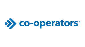 The Co-operators logo featuring a blue geometric symbol on the left and the company name co-operators in blue lowercase letters on the right, all set against a white background. STG-Health