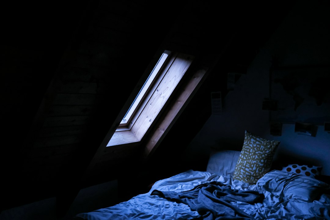Early-morning scene illustrating feeling awake when it is time to sleep
